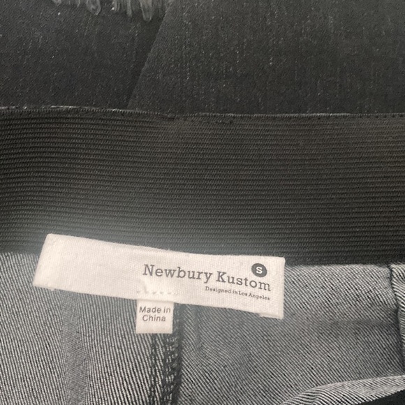 Back to Black Flare Jeans - Pull on Black Distressed Slit Knee Denim Bell Bottom - Picture 8 of 10